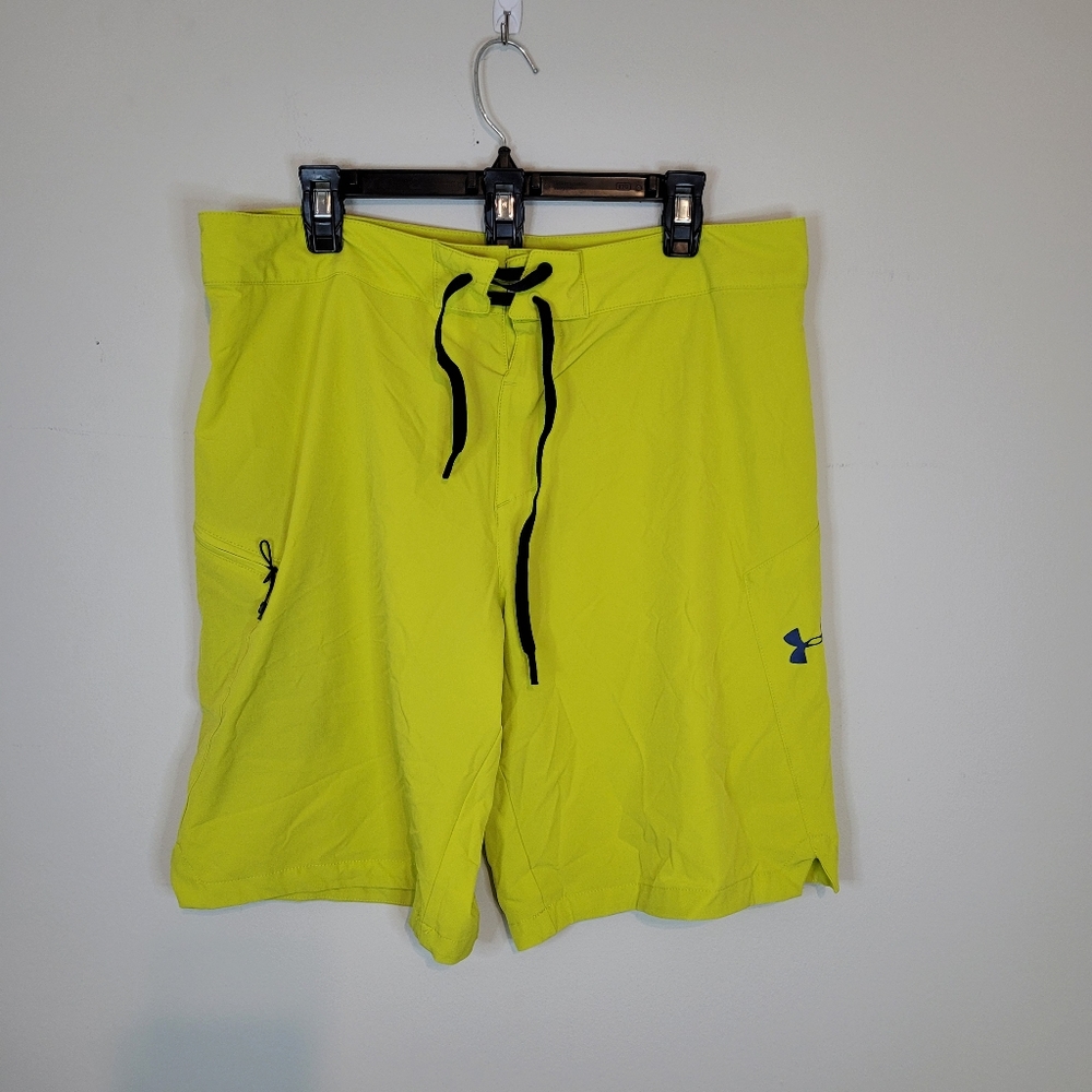 Under Armour Board Shorts Mens XL Yellow